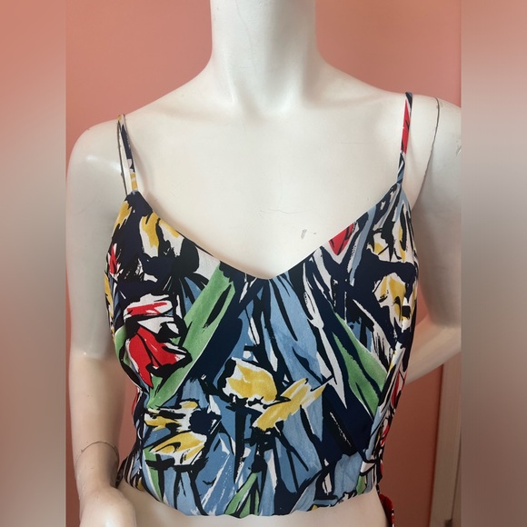 Lulus Pauma Navy Blue Print Crop Top and Wide-Leg Pants - Picture 4 of 11